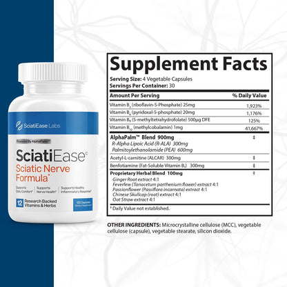 SciatiEase Nerve Comfort Supplement – 3 Bottle Bundle