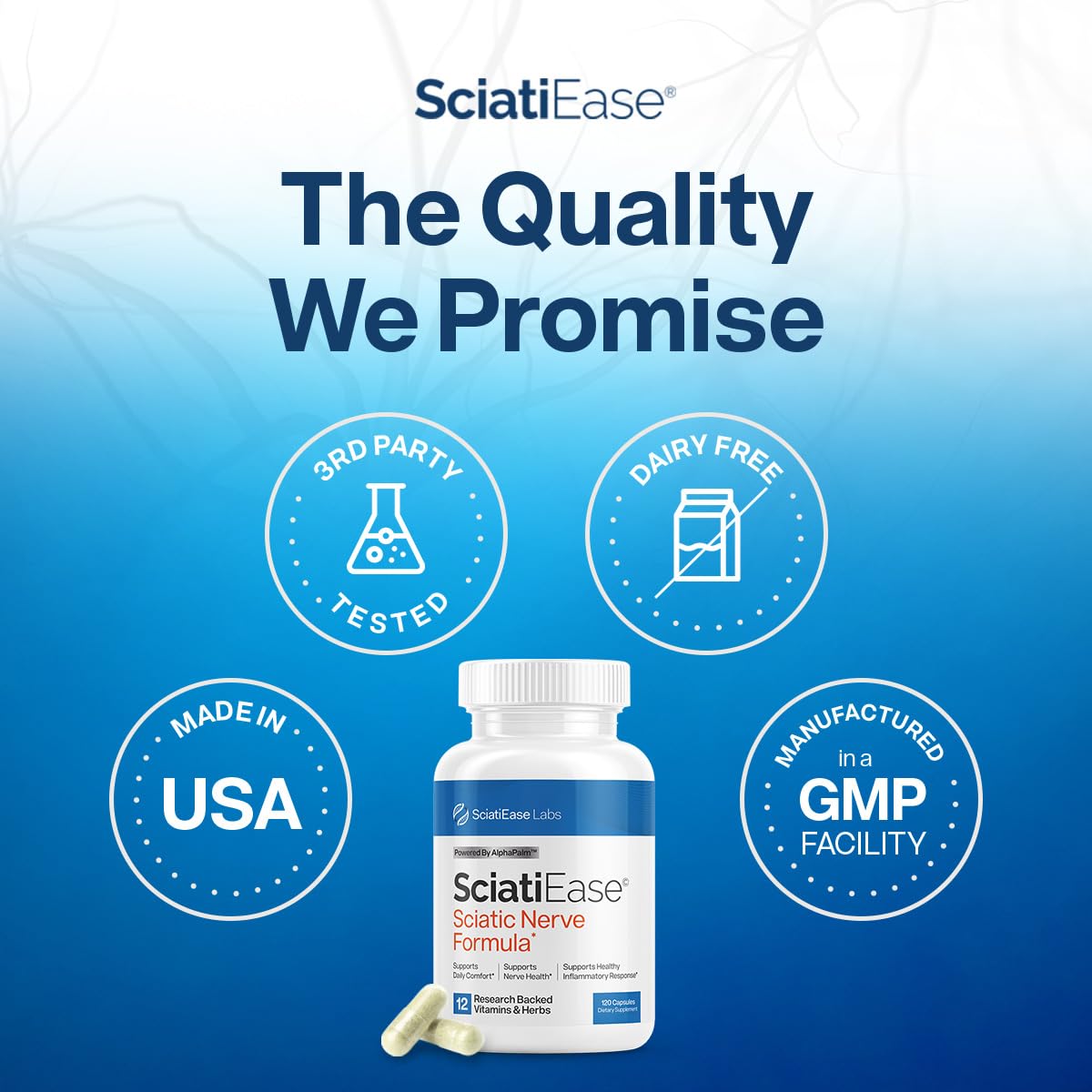 SciatiEase Nerve Comfort Supplement – 3 Bottle Bundle
