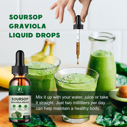 Organic Soursop Graviola Liquid Drops — 2 Pack, 2fl oz Each