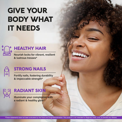 Nutraharmony Biotin + Collagen + Keratin – Hair, Skin & Nails | 120 Capsules