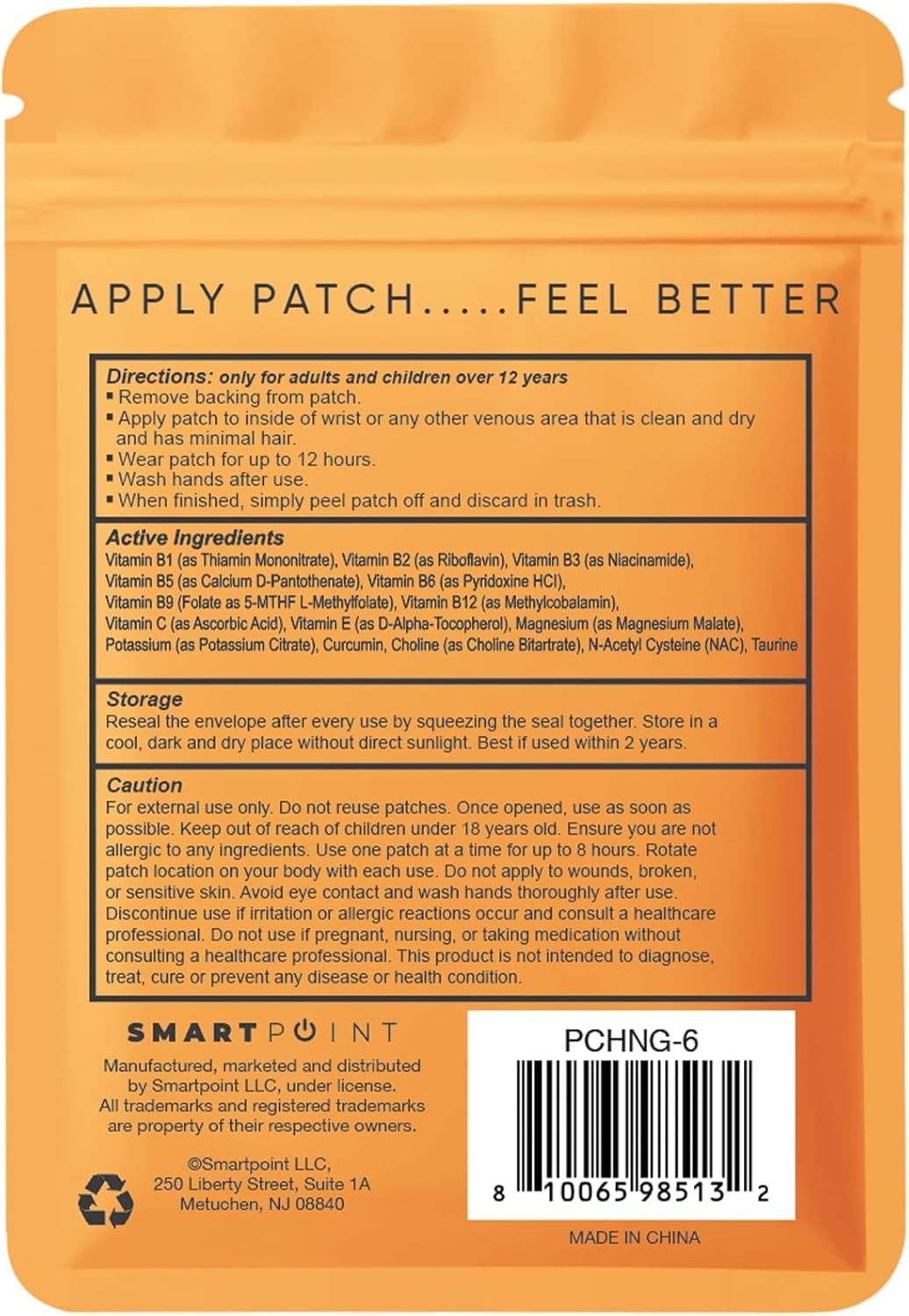 SMARTPOINT Post-Party Recovery Patches – Fast-Acting Transdermal | 24 Count