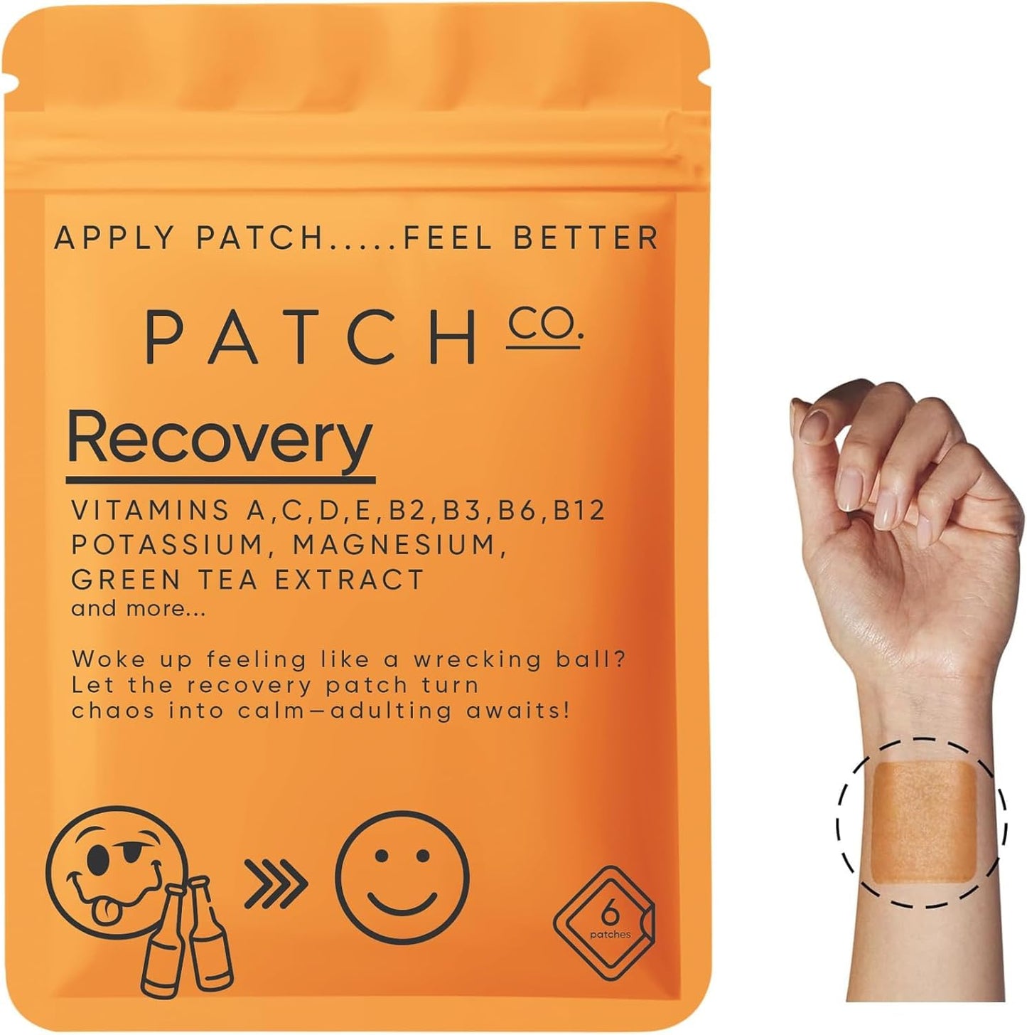 SMARTPOINT Post-Party Recovery Patches – Fast-Acting Transdermal | 24 Count