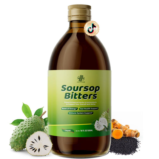 Soursop Bitters Liquid 15-Herb Blend with Moringa & Black Seed 16fl oz