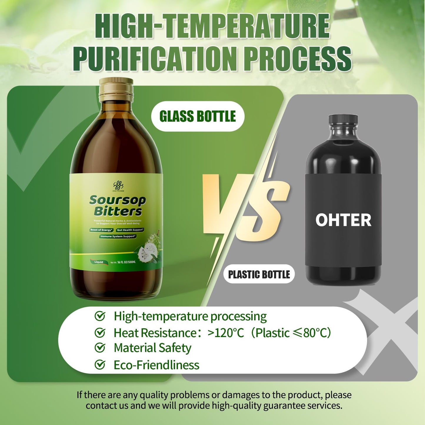 Soursop Bitters Liquid 15-Herb Blend with Moringa & Black Seed 16fl oz