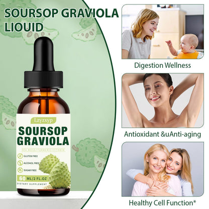 Soursop Graviola Drops 3000mg — Immune, Antioxidant & Sleep Support, 2 Pack