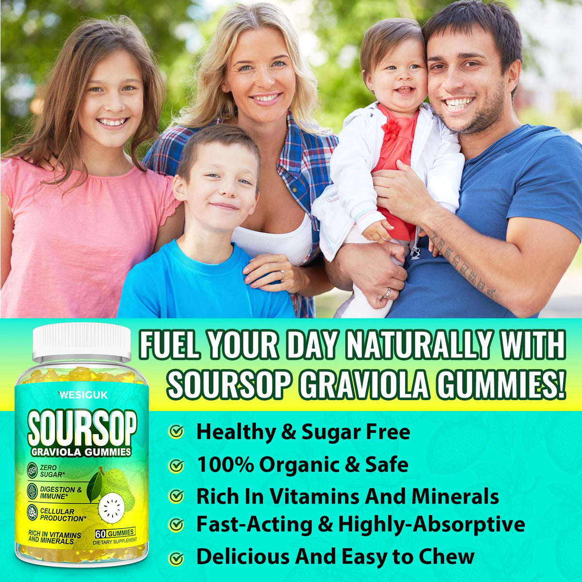 Soursop Graviola Gummies Max Strength — Sea Moss & Turmeric - Calm Era