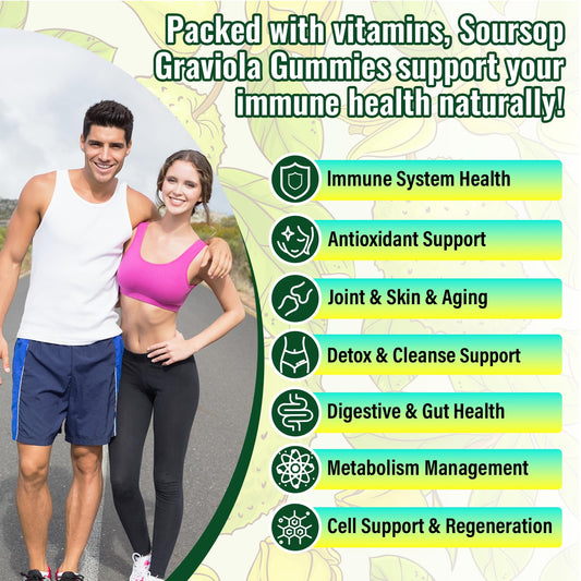 Soursop Graviola Gummies Max Strength — Sea Moss & Turmeric