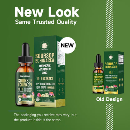 Soursop Graviola Liquid Drops 10:1 — Immune Support & Antioxidants - Calm Era