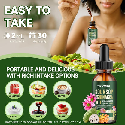 Soursop Graviola Liquid Drops 10:1 — Immune Support & Antioxidants