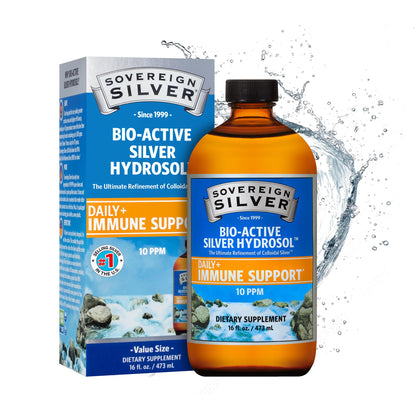 Sovereign Silver Bio-Active Silver Hydrosol 10ppm | 16oz Premium Value