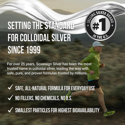 Sovereign Silver Bio-Active Silver Hydrosol 10ppm | 16oz Premium Value
