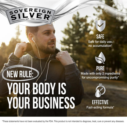Sovereign Silver Bio-Active Silver Hydrosol 10ppm | 16oz Premium Value