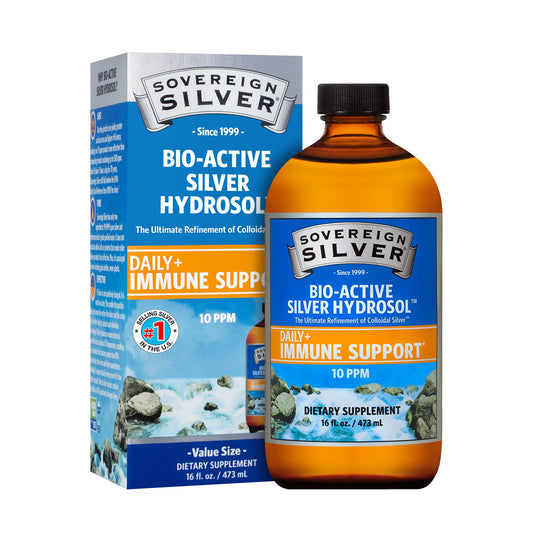 Sovereign Silver Colloidal Silver Hydrosol 10ppm | 16fl oz Amber Glass
