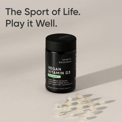 Sports Research Vegan Vitamin D3 5000 IU — 60 Softgels