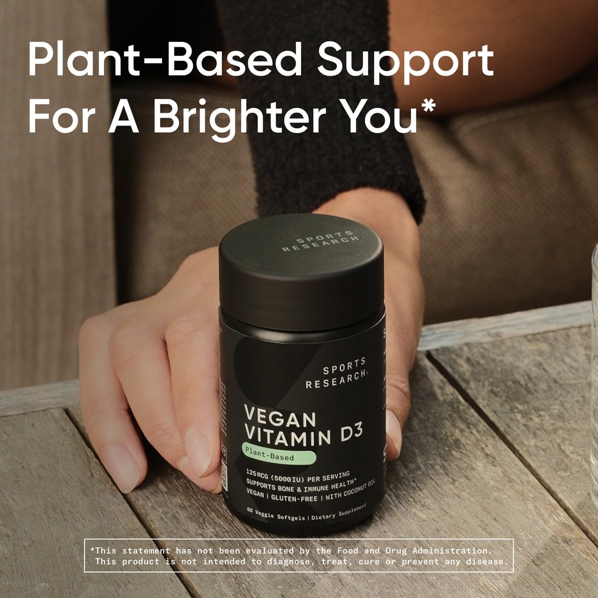 Sports Research Vegan Vitamin D3 5000 IU — 60 Softgels