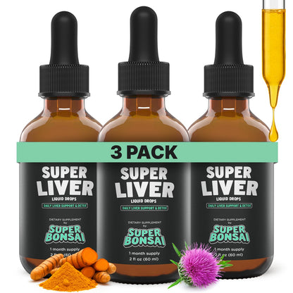 SuperBonsai Super Liver Support – Milk Thistle Liquid Formula | 3-Pack - Calm Era