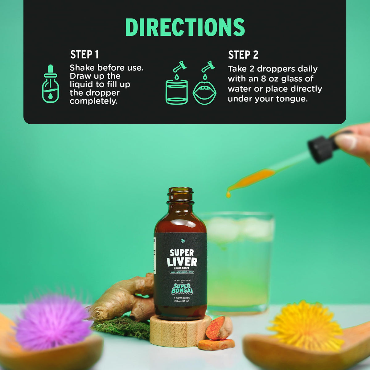 SuperBonsai Super Liver Support – Milk Thistle Liquid Formula | 3-Pack - Calm Era
