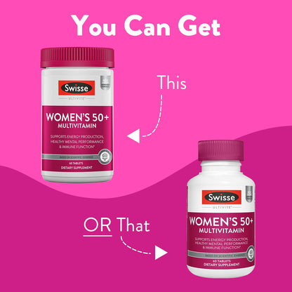 Swisse Women 50+ Multivitamin, 60 Tablets