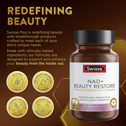 Swisse Plus NAD+ Beauty Restore 30 Capsules