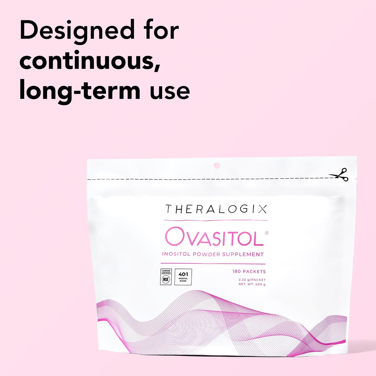 Theralogix Ovasitol Inositol Powder Packets – 90-Day Supply, NSF Certified - Calm Era