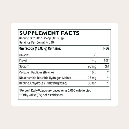 THORNE Collagen Fit – Collagen Peptides with Nicotinamide Riboside 30 Servings