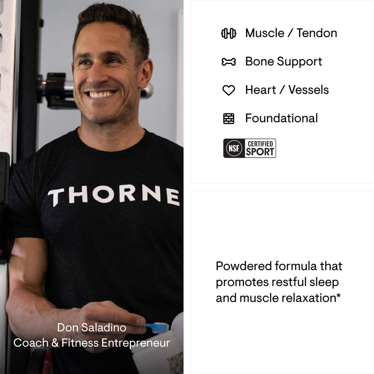 THORNE Magnesium Bisglycinate Powder – 60 Servings, 6.5 oz Jar | Sleep, Metabolism & Heart Health - Calm Era