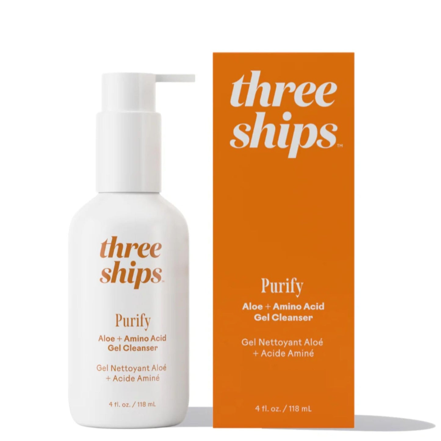 Three Ships Purify Aloe + Amino Acid Gel Cleanser