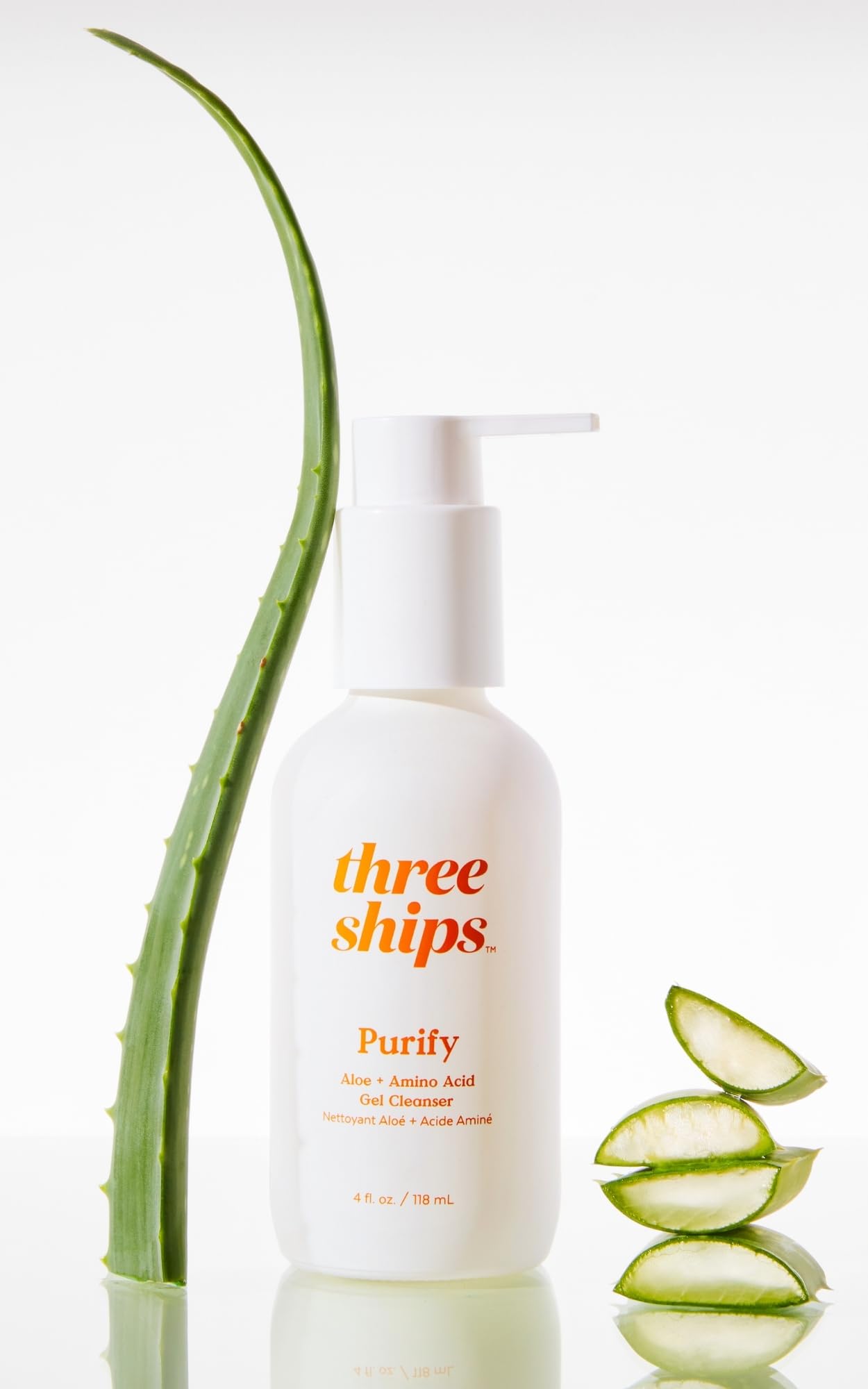 Three Ships Purify Aloe + Amino Acid Gel Cleanser