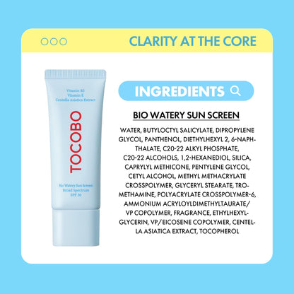 TOCOBO Bio Watery Sunscreen SPF 50 — Serum-Like Formula - Calm Era