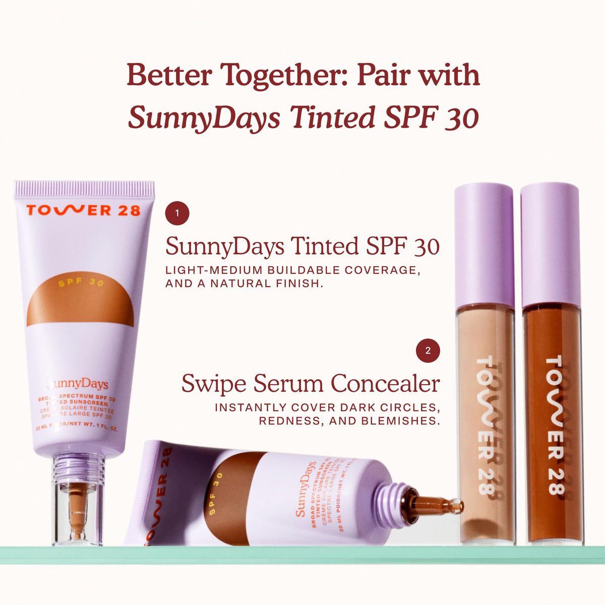 Tower 28 Swipe Serum Concealer – Hydrating Medium-Full Coverage (Shade 6.0 IE) - Calm Era