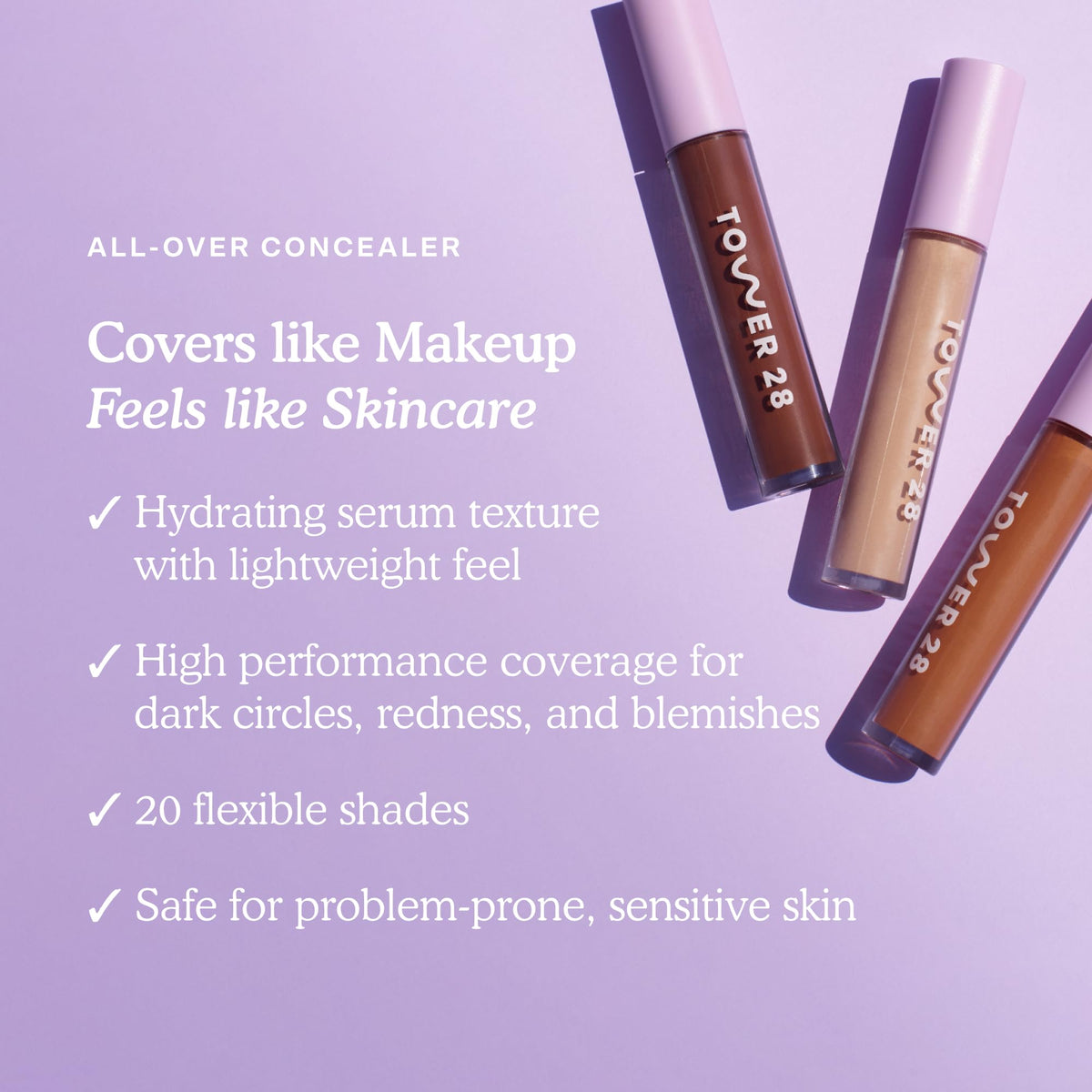 Tower 28 Swipe Serum Concealer – Hydrating Medium-Full Coverage (Shade 6.0 IE) - Calm Era