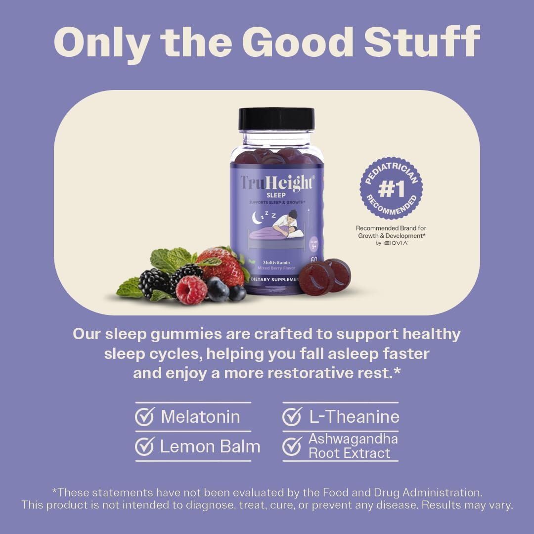 TruHeight Sleep Gummies for Kids & Teens – Natural Growth Sleep Aid