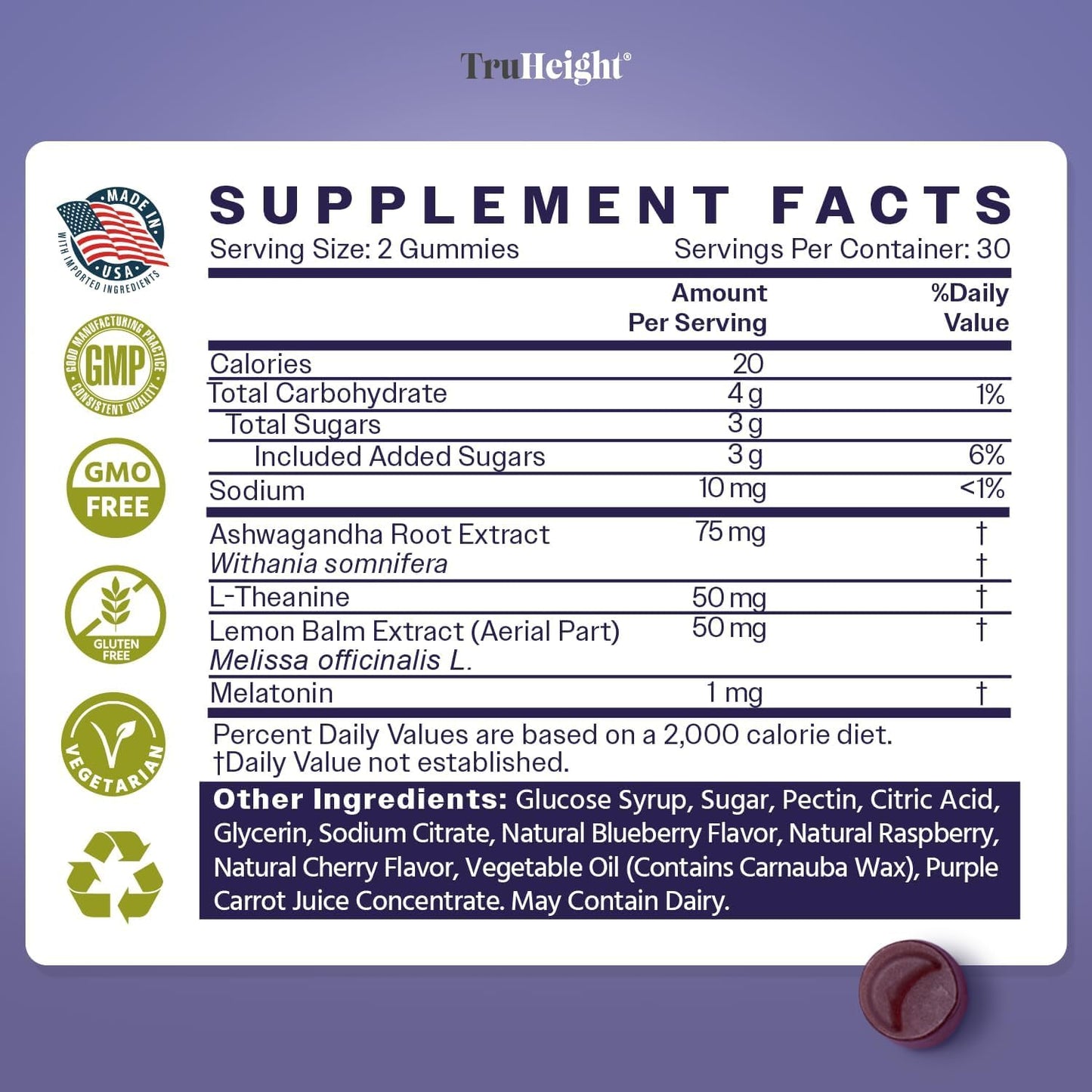 TruHeight Sleep Gummies for Kids & Teens – Natural Growth Sleep Aid