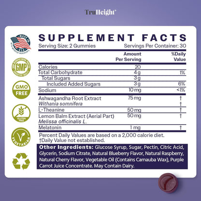TruHeight Sleep Gummies for Kids & Teens – Natural Growth Sleep Aid