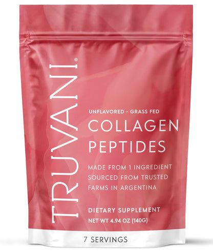 Truvani Hydrolyzed Collagen Peptides — Unflavored, Grass-Fed, 7 Servings