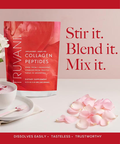 Truvani Hydrolyzed Collagen Peptides — Unflavored, Grass-Fed, 7 Servings