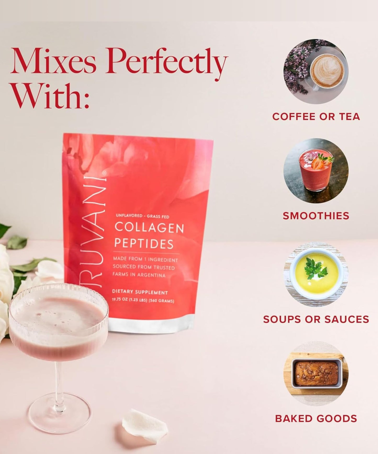 Truvani Hydrolyzed Collagen Peptides — Unflavored, Grass-Fed, 7 Servings