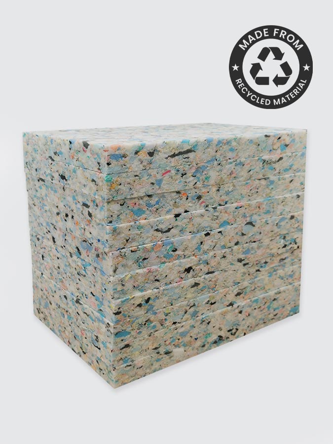 Recycled Chip Foam Half Yoga Blocks — 10 Pack
