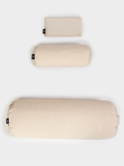 Yoga Studio Organic Meditation Bolster & Eye Pillow Set