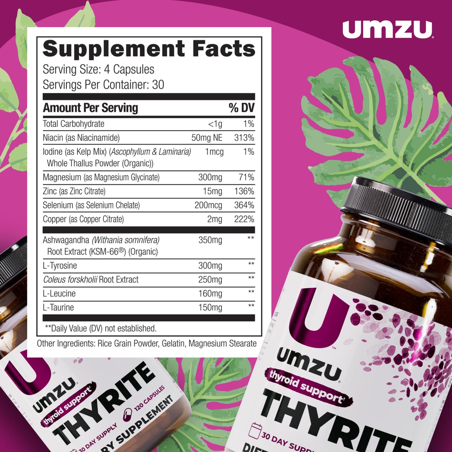 UMZU Thyrite Thyroid Support — 120 Capsules