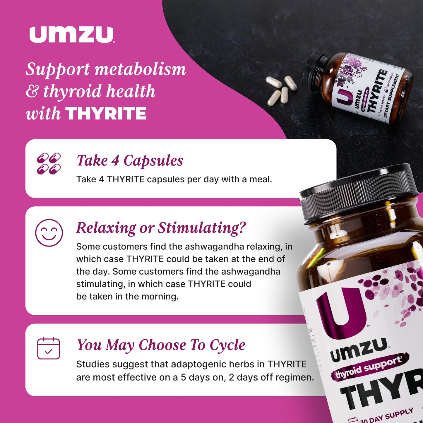 UMZU Thyrite Thyroid Support — 120 Capsules