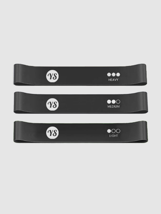 Yoga Studio Resistance Black Loop Bands — 3 Pack