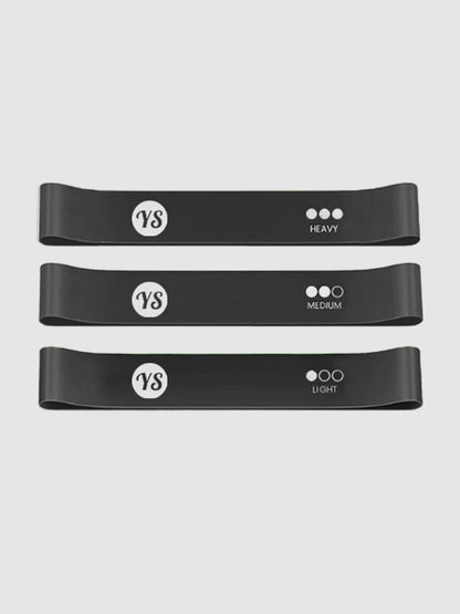 Yoga Studio Resistance Black Loop Bands — 3 Pack