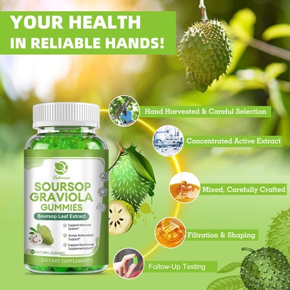 Soursop Graviola Gummies with Vitamin C & Zinc — 2 Pack, 120 Count