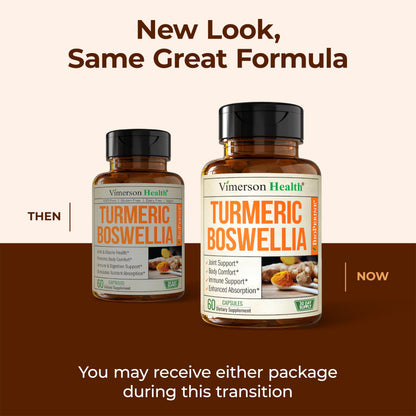 Vimerson Health Turmeric Curcumin with Boswellia & Ginger – 95% Curcuminoids | 2-Pack
