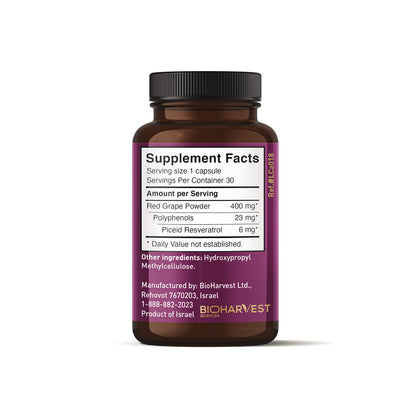 VINIA Piceid Resveratrol – Blood Flow & Heart Health | 30 Capsules