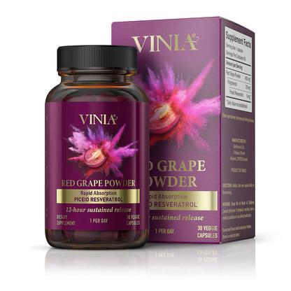 VINIA Piceid Resveratrol – Blood Flow & Heart Health | 30 Capsules