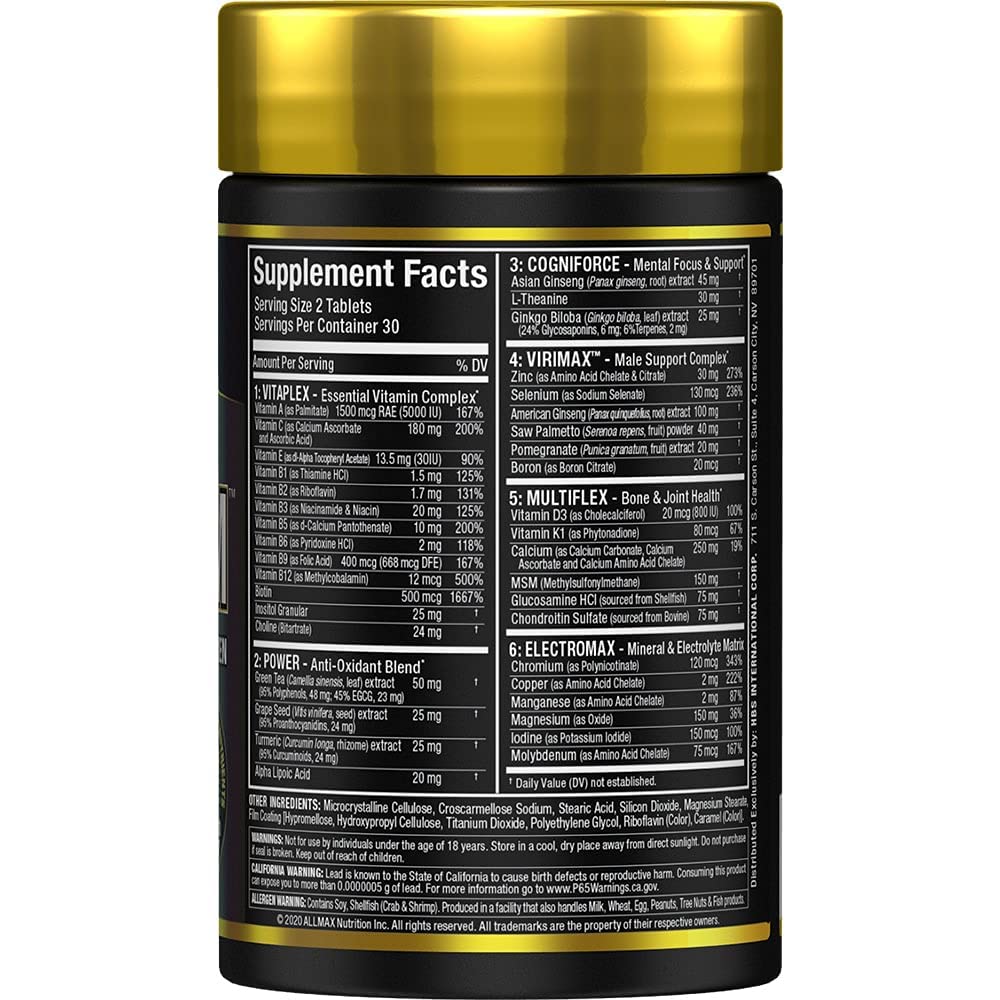 AllMax Vitaform Multi-Vitamin for Men — 60 Tablets