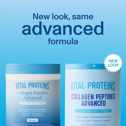 Vital Proteins Collagen Peptides Advanced with Hyaluronic Acid & Vitamin C – 20oz, 27 Servings - Calm Era