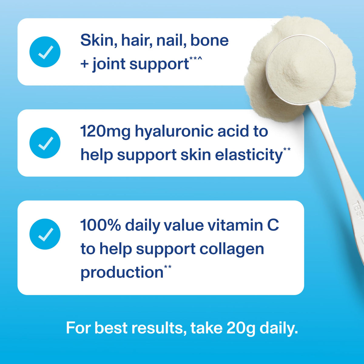 Vital Proteins Collagen Peptides Advanced with Hyaluronic Acid & Vitamin C – 20oz, 27 Servings - Calm Era